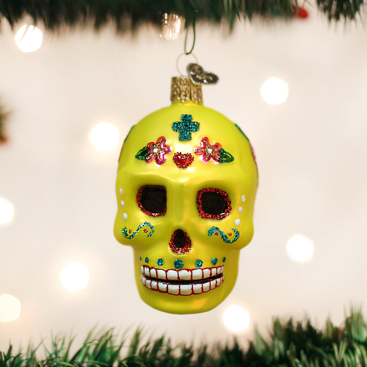 Sugar Skull Ornament Old World Christmas