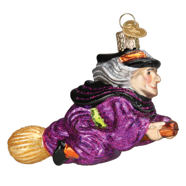 Witch On Broomstick Ornament Old World Christmas