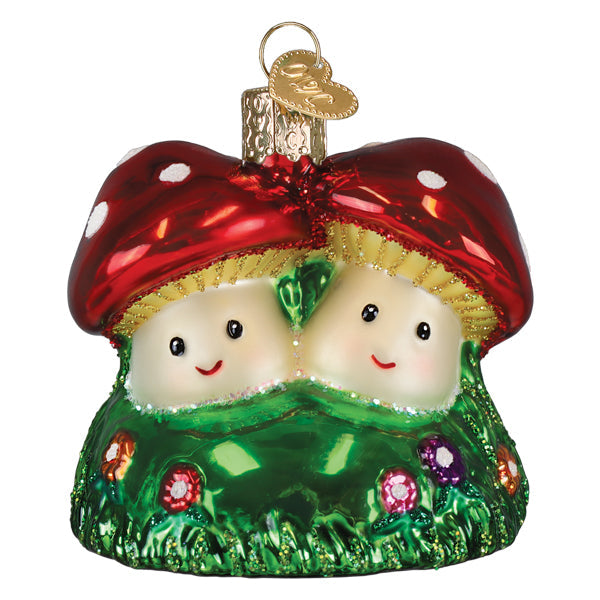 Happy Mushrooms Ornament Old World Christmas