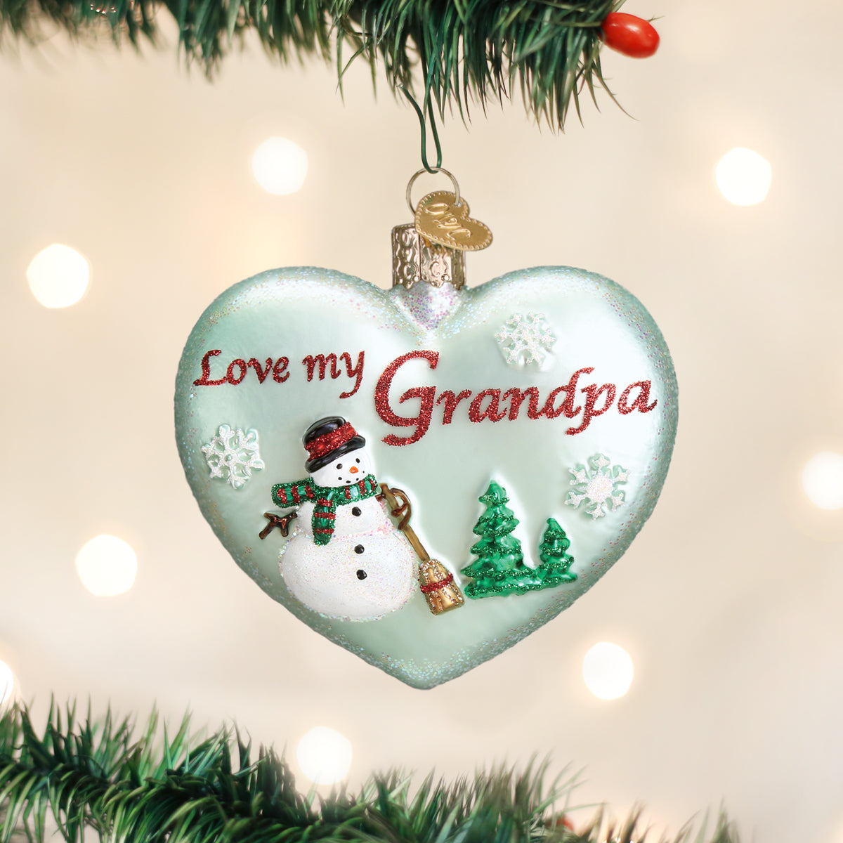 Grandpa Heart Ornament Old World Christmas