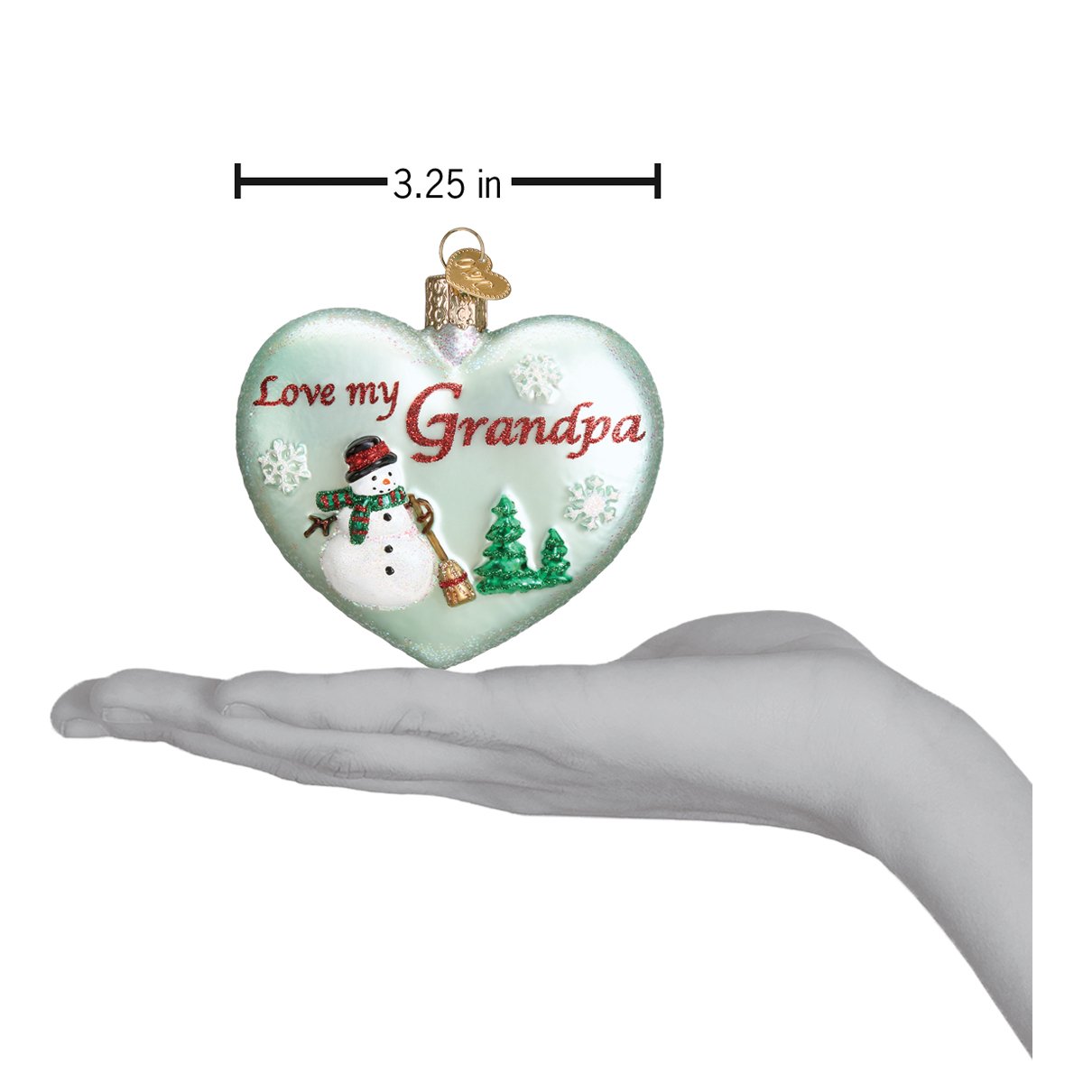 Grandpa Heart Ornament Old World Christmas