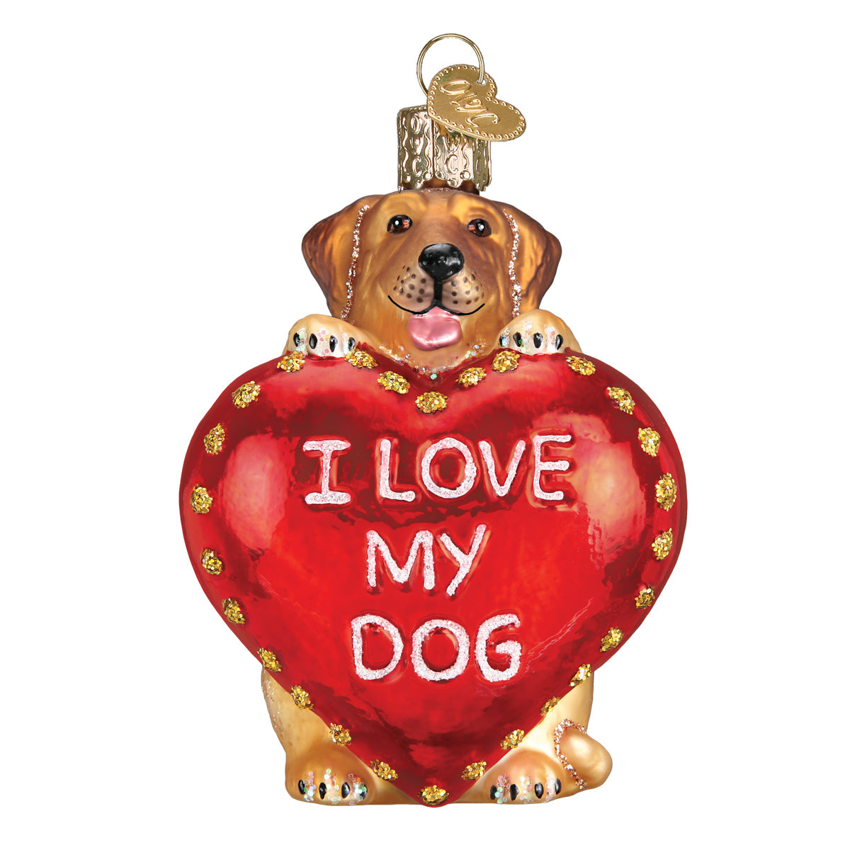 I Love My Dog Ornament Old World Christmas