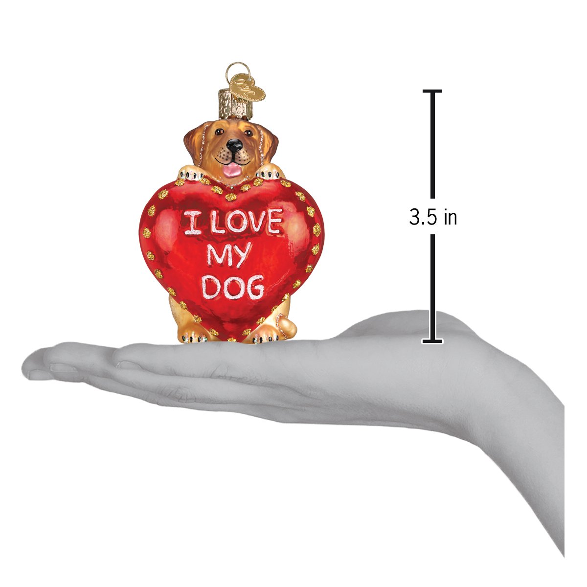 I Love My Dog Ornament Old World Christmas