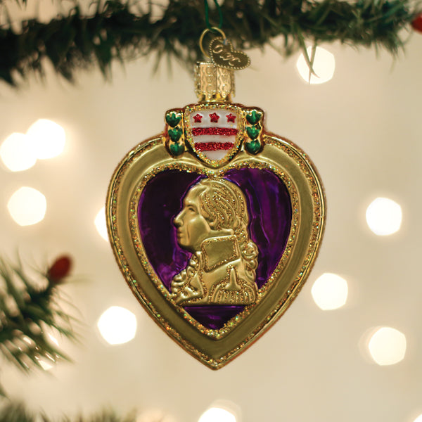 Purple Heart Ornament Old World Christmas