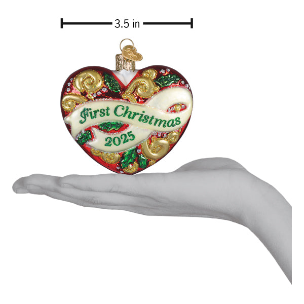 2025 First Christmas Heart Ornament Old World Christmas