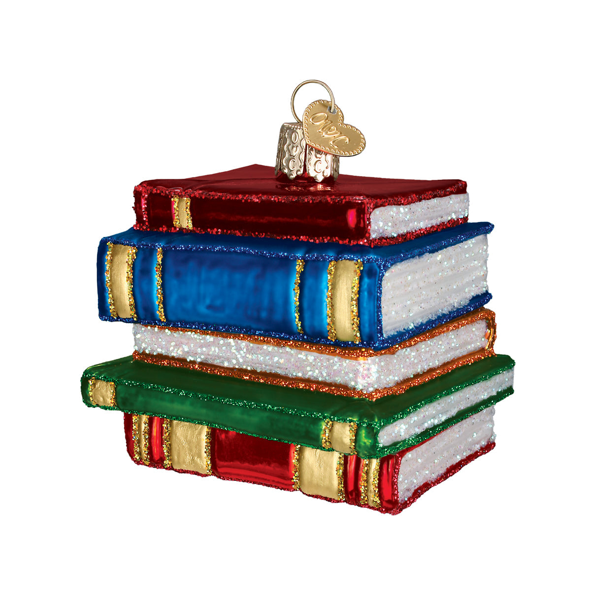 Stack Of Books Ornament Old World Christmas