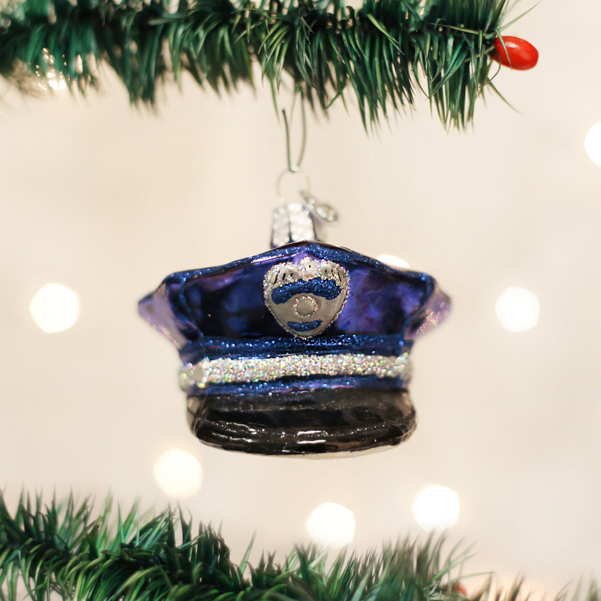 Police Officer's Cap Ornament Old World Christmas