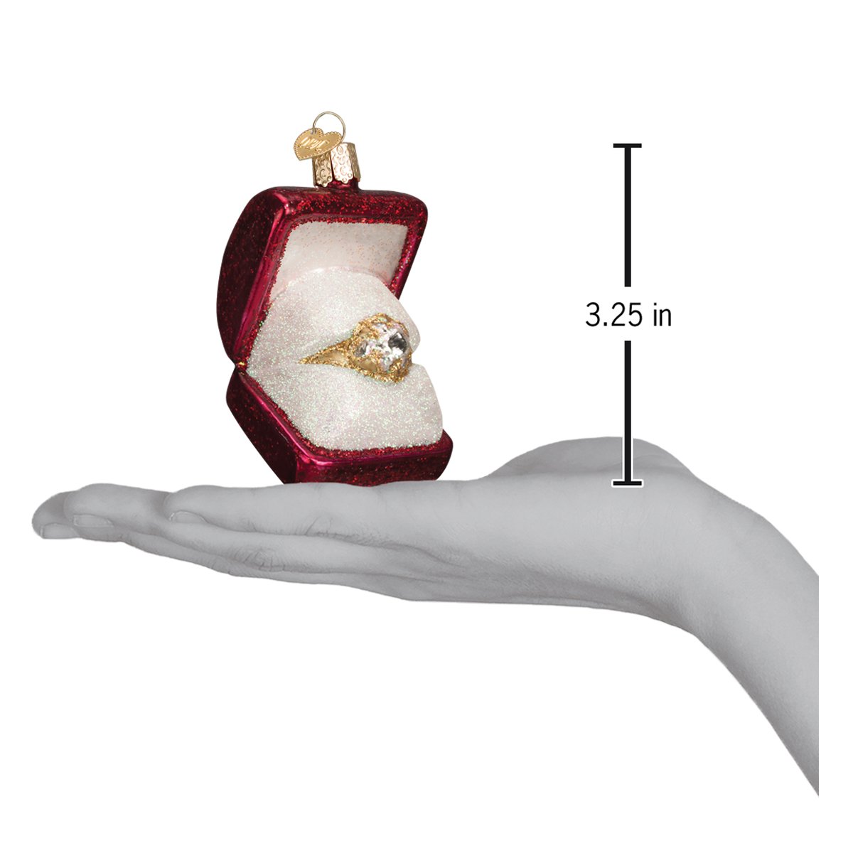 Ring In Box Ornament Old World Christmas