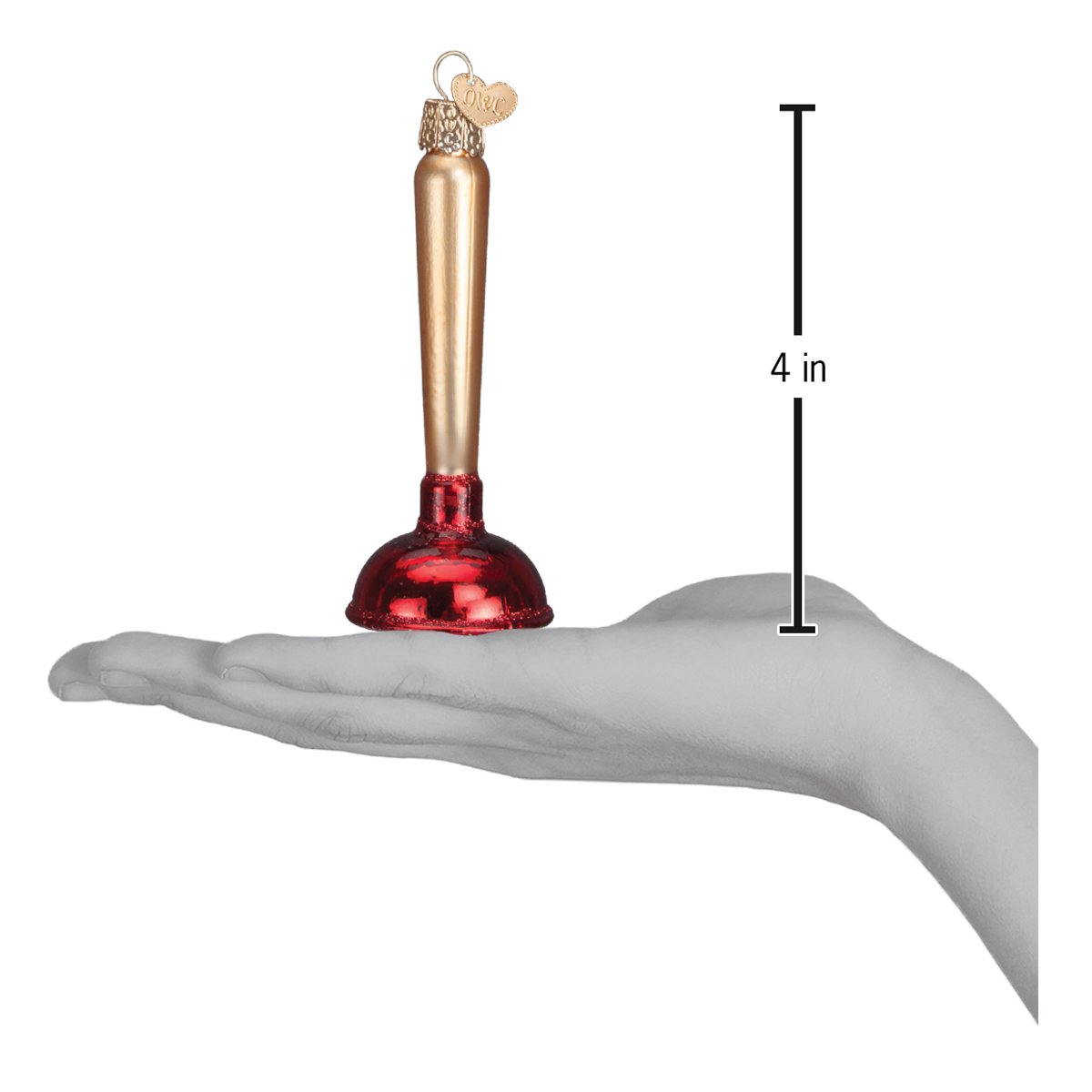 Toilet Plunger Ornament Old World Christmas