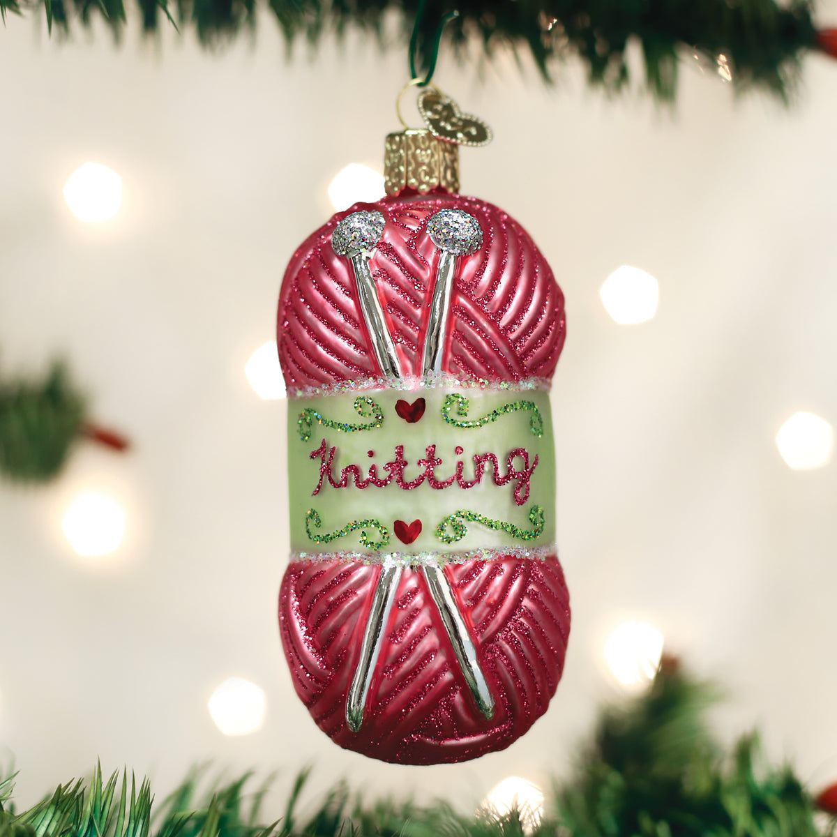 Knitting Yarn Ornament Old World Christmas