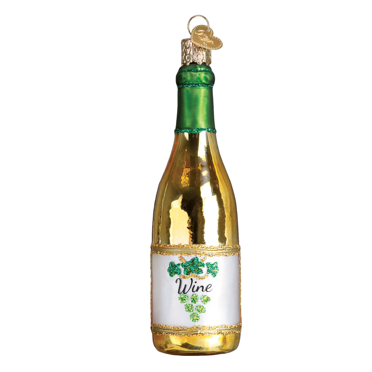 White Wine Bottle Ornament Old World Christmas