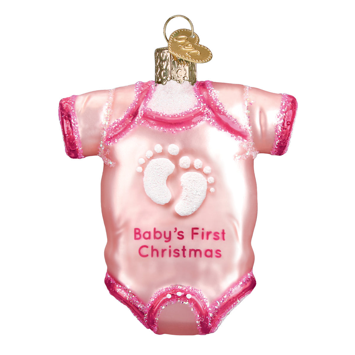 Pink Baby Onesie Ornament Old World Christmas