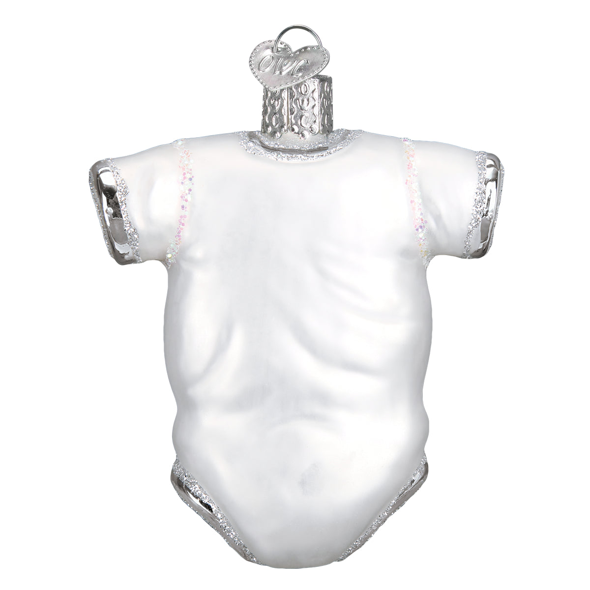 White Baby Onesie Ornament Old World Christmas