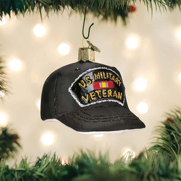 Veteran's Cap Ornament Old World Christmas