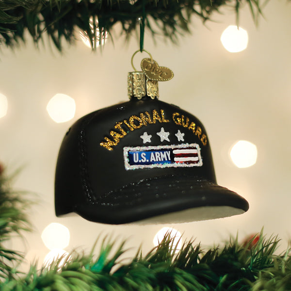 National Guard Cap Ornament Old World Christmas