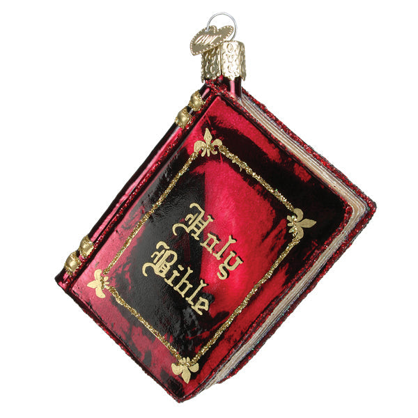 Red Bible Ornament Old World Christmas