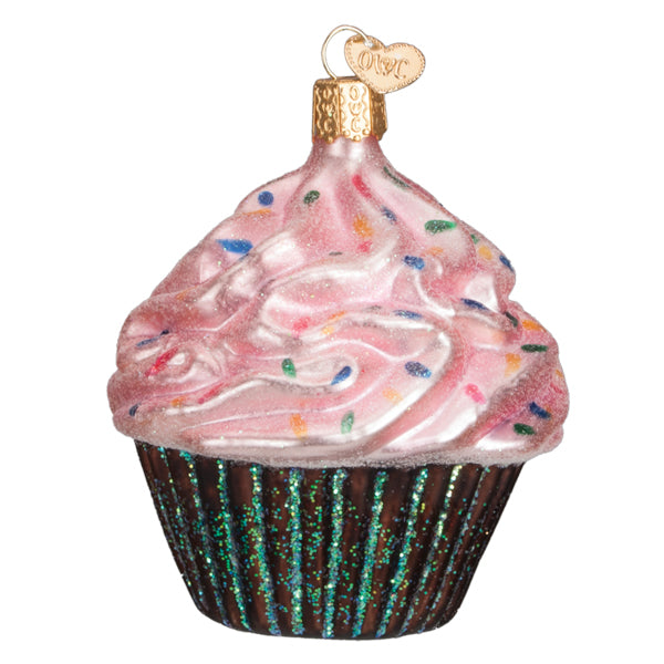 Pink Chocolate Cupcake Ornament Old World Christmas