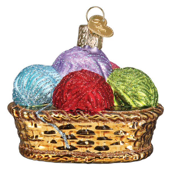 Basket Of Yarn Ornament Old World Christmas