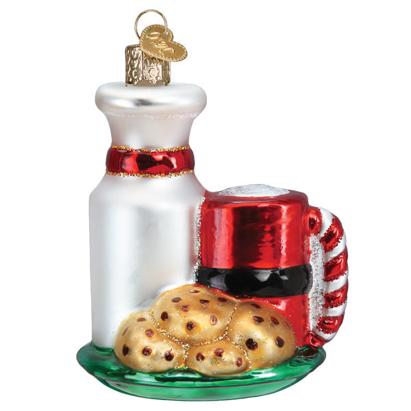 Santa's Milk & Cookies Ornament Old World Christmas