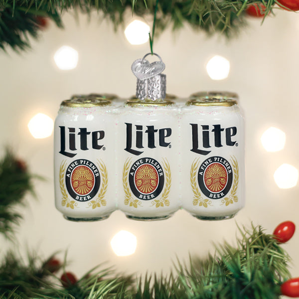 Miller Lite Six Pack Ornament Old World Christmas