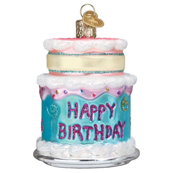 Happy Birthday Cake Ornament Old World Christmas