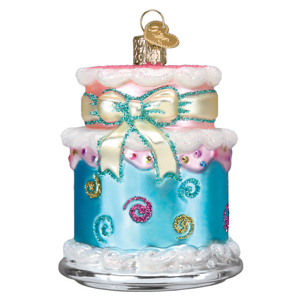 Happy Birthday Cake Ornament Old World Christmas