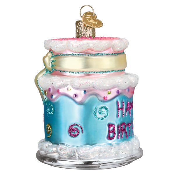 Happy Birthday Cake Ornament Old World Christmas