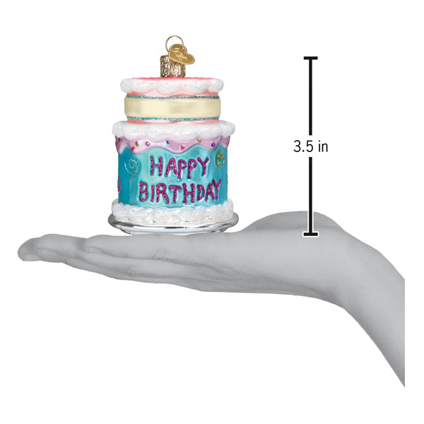 Happy Birthday Cake Ornament Old World Christmas
