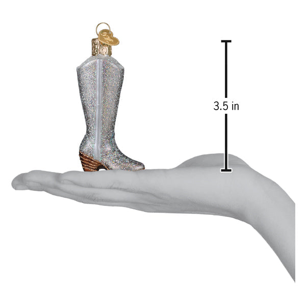 Glittered Boot Ornament Old World Christmas