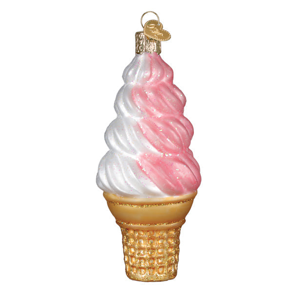 Strawberry Swirl Soft Serve Ornament Old World Christmas