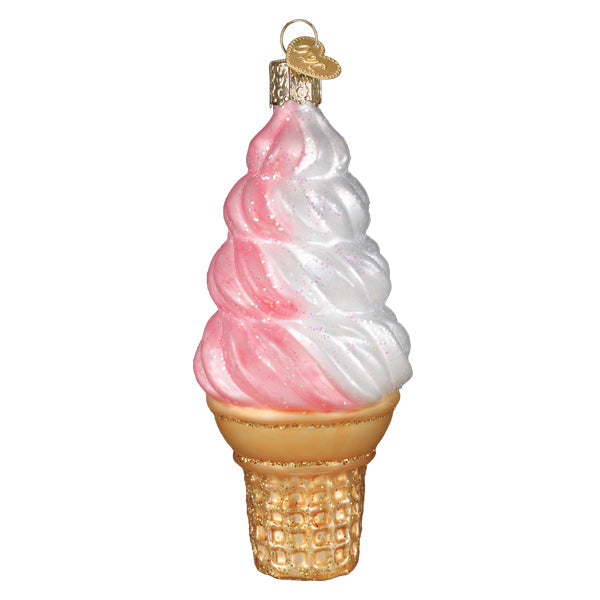 Strawberry Swirl Soft Serve Ornament Old World Christmas