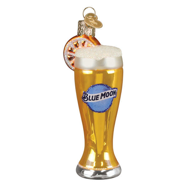 Glass Of Blue Moon Beer Ornament Old World Christmas
