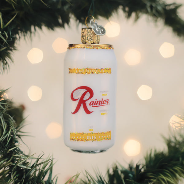 Rainier Beer Can Ornament Old World Christmas