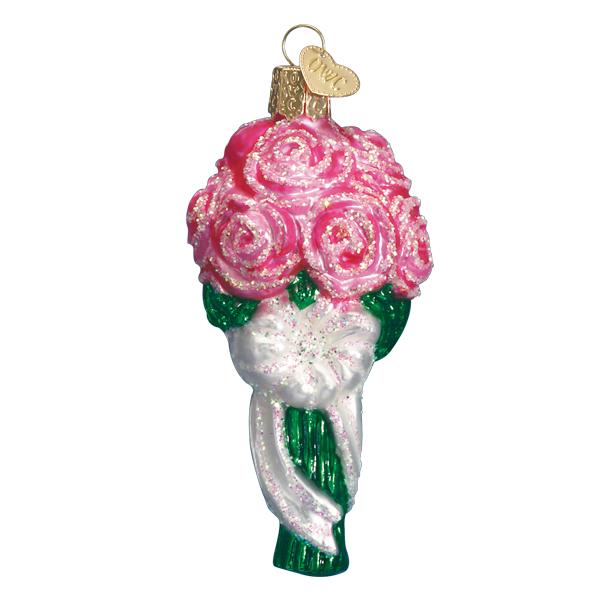 Pink Rose Bouquet Ornament Old World Christmas