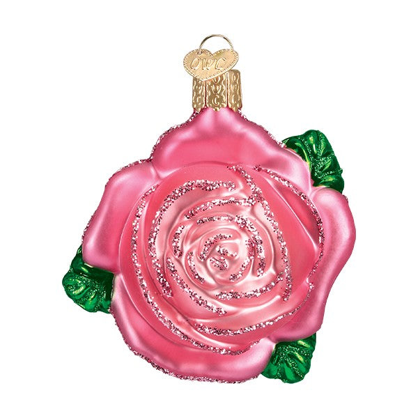 Pink Rose Ornament Old World Christmas