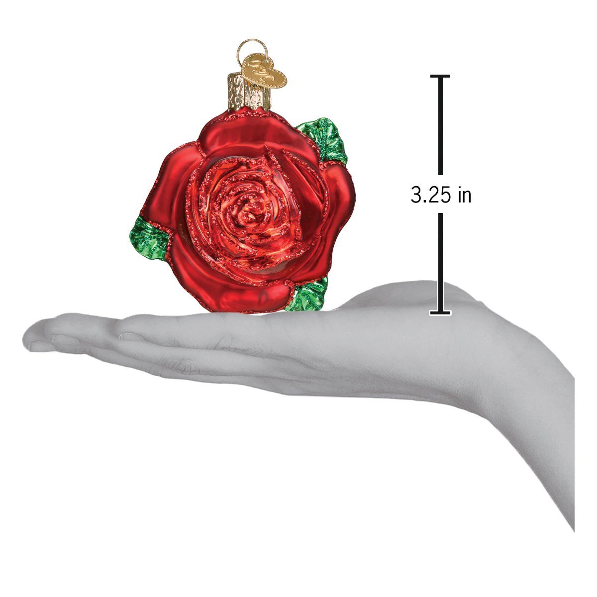 Red Rose Ornament Old World Christmas