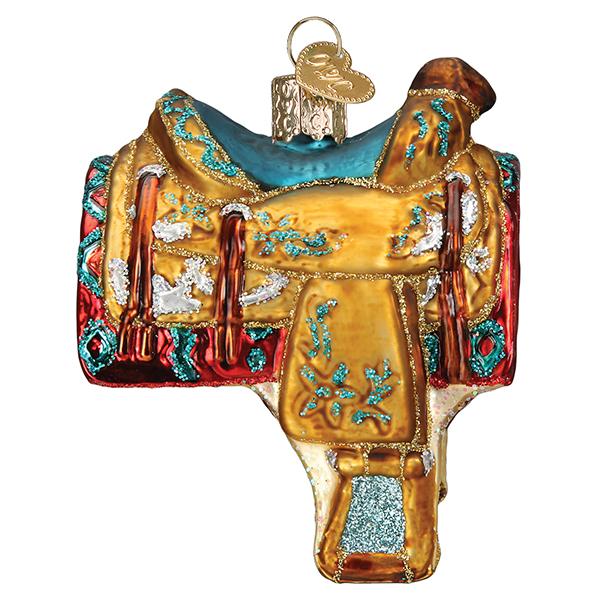 Western Saddle Ornament Old World Christmas
