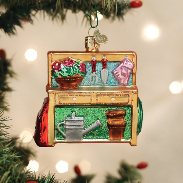 Potting Bench Ornament Old World Christmas