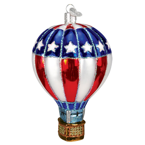 Patriotic Hot Air Balloon Ornament Old World Christmas