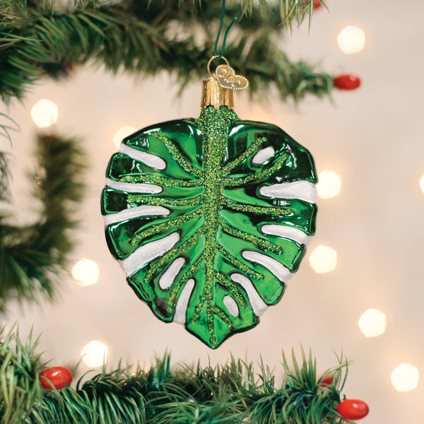 Monstera Leaf Ornament Old World Christmas
