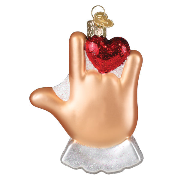 Love Sign Language Ornament Old World Christmas