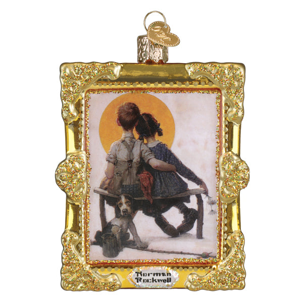Norman Rockwell Boy & Girl Ornament Old World Christmas