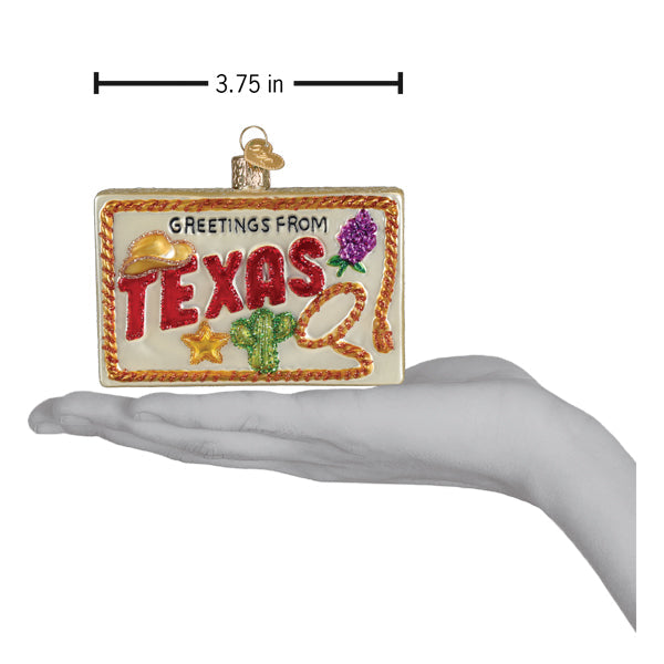 Texas Postcard Ornament Old World Christmas