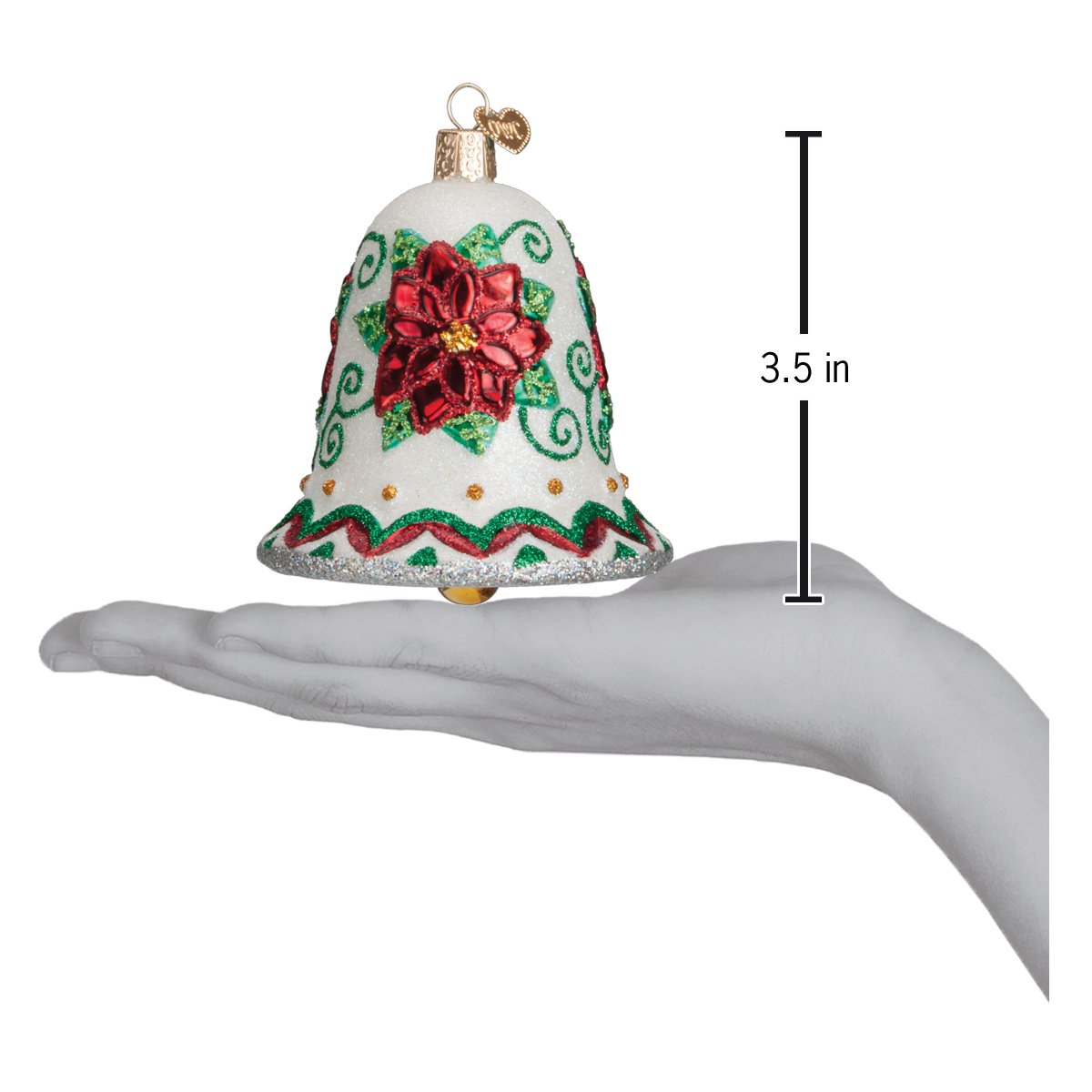Poinsettia Bell Ornament Old World Christmas