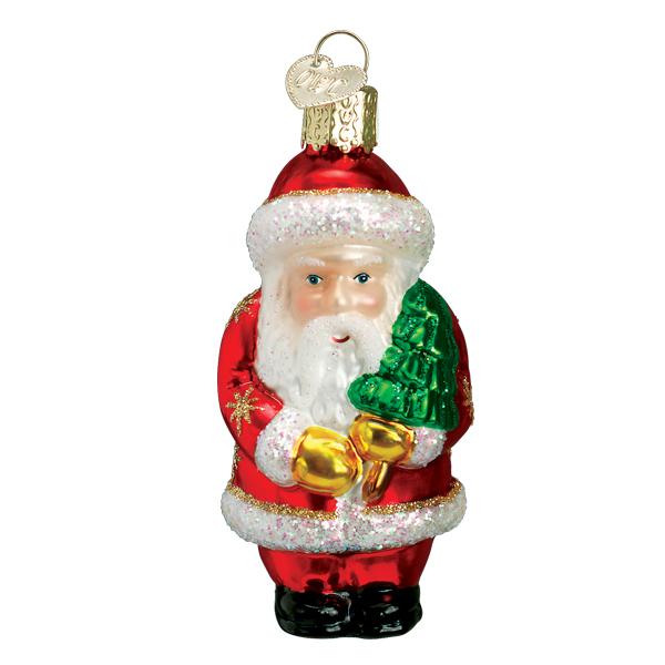Santa With Tree Ornament Old World Christmas