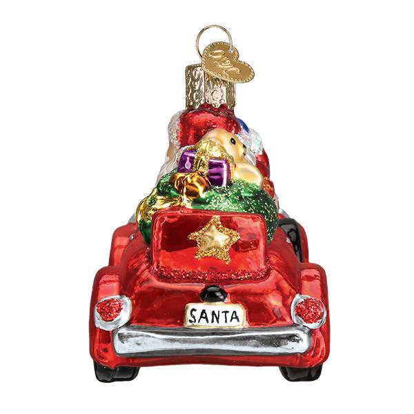Santa In Antique Car Ornament Old World Christmas