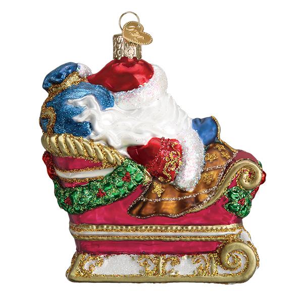 Santa In Sleigh Ornament Old World Christmas