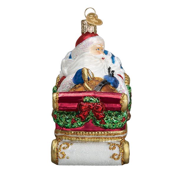 Santa In Sleigh Ornament Old World Christmas