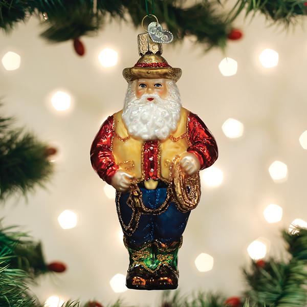 Western Santa Ornament Old World Christmas