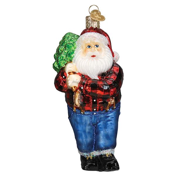Lumberjack Santa Ornament Old World Christmas